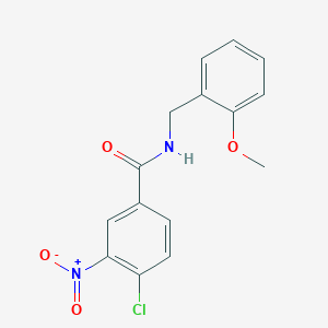 molecular formula C15H13ClN2O4 B387348 4-chloro-N-(2-methoxybenzyl)-3-nitrobenzamide 