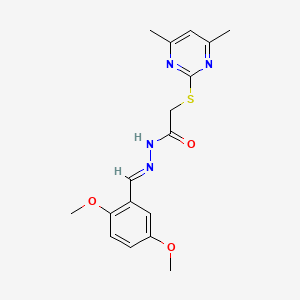 N'-(2,5-dimethoxybenzylidene)-2-[(4,6-dimethyl-2-pyrimidinyl)thio]acetohydrazide