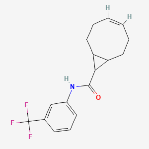 molecular formula C17H18F3NO B3873488 N-[3-(trifluoromethyl)phenyl]bicyclo[6.1.0]non-4-ene-9-carboxamide 