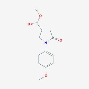 molecular formula C13H15NO4 B387349 Methyl 1-(4-methoxyphenyl)-5-oxopyrrolidine-3-carboxylate CAS No. 133747-97-4