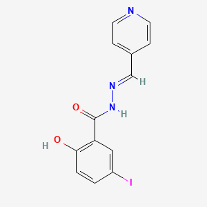 molecular formula C13H10IN3O2 B3873494 2-hydroxy-5-iodo-N'-(4-pyridinylmethylene)benzohydrazide 