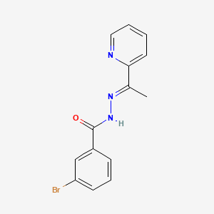 molecular formula C14H12BrN3O B3873501 3-bromo-N'-[1-(2-pyridinyl)ethylidene]benzohydrazide 
