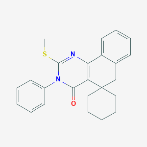 2-(methylsulfanyl)-3-phenyl-5,6-dihydrospiro(benzo[h]quinazoline-5,1'-cyclohexane)-4(3H)-one