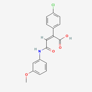 molecular formula C17H14ClNO4 B3873526 2-(4-chlorophenyl)-4-[(3-methoxyphenyl)amino]-4-oxo-2-butenoic acid 