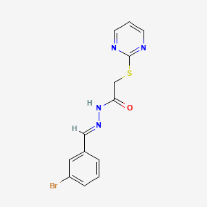 molecular formula C13H11BrN4OS B3873533 N'-(3-bromobenzylidene)-2-(2-pyrimidinylthio)acetohydrazide 