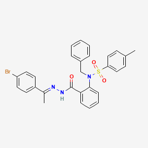 molecular formula C29H26BrN3O3S B3873562 N-benzyl-N-[2-({2-[1-(4-bromophenyl)ethylidene]hydrazino}carbonyl)phenyl]-4-methylbenzenesulfonamide 