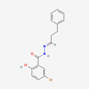 molecular formula C16H15BrN2O2 B3873567 5-bromo-2-hydroxy-N'-(3-phenylpropylidene)benzohydrazide 