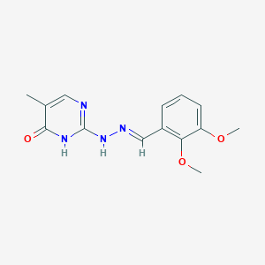 molecular formula C14H16N4O3 B3873579 2,3-dimethoxybenzaldehyde (5-methyl-6-oxo-1,6-dihydro-2-pyrimidinyl)hydrazone 