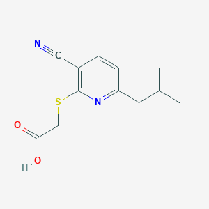 molecular formula C12H14N2O2S B3873587 [(3-cyano-6-isobutyl-2-pyridinyl)thio]acetic acid 