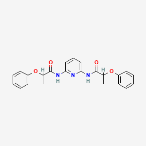 molecular formula C23H23N3O4 B3873600 N,N'-2,6-pyridinediylbis(2-phenoxypropanamide) 