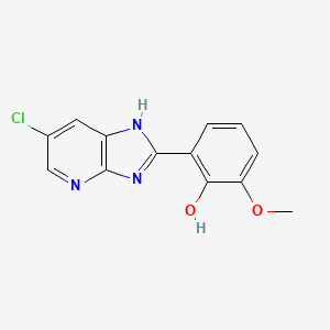 molecular formula C13H10ClN3O2 B3873607 2-(6-chloro-1H-imidazo[4,5-b]pyridin-2-yl)-6-methoxyphenol 