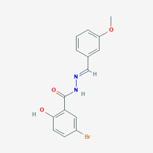 molecular formula C15H13BrN2O3 B3873647 5-bromo-2-hydroxy-N'-(3-methoxybenzylidene)benzohydrazide 
