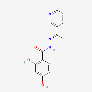 molecular formula C14H13N3O3 B3873648 2,4-dihydroxy-N'-[1-(3-pyridinyl)ethylidene]benzohydrazide 