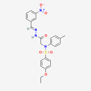 molecular formula C24H24N4O6S B3873651 4-ethoxy-N-(4-methylphenyl)-N-{2-[2-(3-nitrobenzylidene)hydrazino]-2-oxoethyl}benzenesulfonamide 