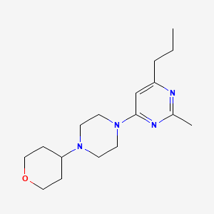 molecular formula C17H28N4O B3873696 2-methyl-4-propyl-6-[4-(tetrahydro-2H-pyran-4-yl)piperazin-1-yl]pyrimidine 