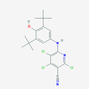 2,4,5-Trichloro-6-(3,5-ditert-butyl-4-hydroxyanilino)nicotinonitrile