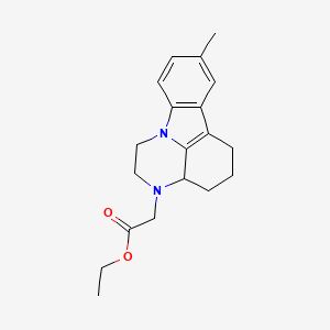 molecular formula C19H24N2O2 B3873707 ethyl (8-methyl-1,2,3a,4,5,6-hexahydro-3H-pyrazino[3,2,1-jk]carbazol-3-yl)acetate 