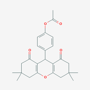 4-(3,3,6,6-tetramethyl-1,8-dioxo-2,3,4,5,6,7,8,9-octahydro-1H-xanthen-9-yl)phenyl acetate