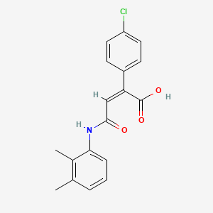 molecular formula C18H16ClNO3 B3873737 2-(4-chlorophenyl)-4-[(2,3-dimethylphenyl)amino]-4-oxo-2-butenoic acid 