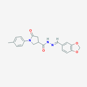 N'-[(E)-1,3-benzodioxol-5-ylmethylidene]-1-(4-methylphenyl)-5-oxopyrrolidine-3-carbohydrazide