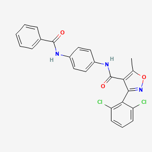 N-[4-(benzoylamino)phenyl]-3-(2,6-dichlorophenyl)-5-methyl-4-isoxazolecarboxamide