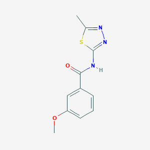 molecular formula C11H11N3O2S B387381 3-methoxy-N-(5-methyl-1,3,4-thiadiazol-2-yl)benzamide 