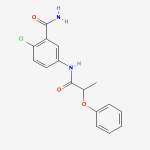 2-chloro-5-[(2-phenoxypropanoyl)amino]benzamide