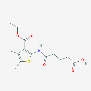 molecular formula C14H19NO5S B387386 5-([3-(Ethoxycarbonyl)-4,5-dimethylthien-2-yl]amino)-5-oxopentanoic acid CAS No. 313660-70-7