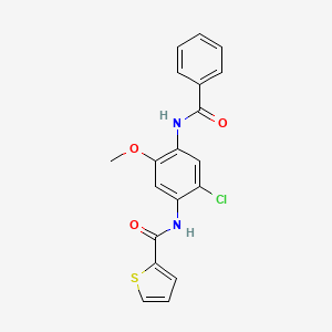 molecular formula C19H15ClN2O3S B3873867 N-[4-(benzoylamino)-2-chloro-5-methoxyphenyl]-2-thiophenecarboxamide 