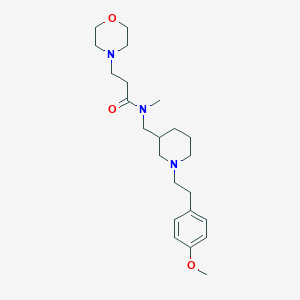 molecular formula C23H37N3O3 B3873869 N-({1-[2-(4-methoxyphenyl)ethyl]-3-piperidinyl}methyl)-N-methyl-3-(4-morpholinyl)propanamide 
