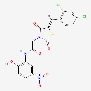 2-[5-(2,4-dichlorobenzylidene)-2,4-dioxo-1,3-thiazolidin-3-yl]-N-(2-hydroxy-5-nitrophenyl)acetamide