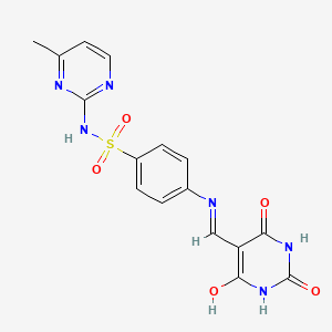 molecular formula C16H14N6O5S B3873902 N-(4-methyl-2-pyrimidinyl)-4-{[(2,4,6-trioxotetrahydro-5(2H)-pyrimidinylidene)methyl]amino}benzenesulfonamide 