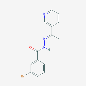 molecular formula C14H12BrN3O B3873910 3-bromo-N'-[1-(3-pyridinyl)ethylidene]benzohydrazide 
