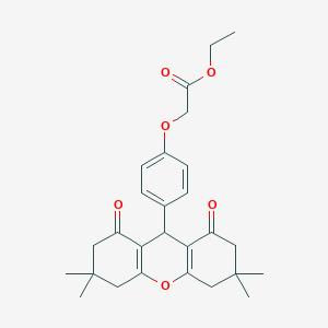 ethyl [4-(3,3,6,6-tetramethyl-1,8-dioxo-2,3,4,5,6,7,8,9-octahydro-1H-xanthen-9-yl)phenoxy]acetate