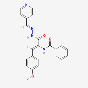 N-(2-(4-methoxyphenyl)-1-{[2-(4-pyridinylmethylene)hydrazino]carbonyl}vinyl)benzamide