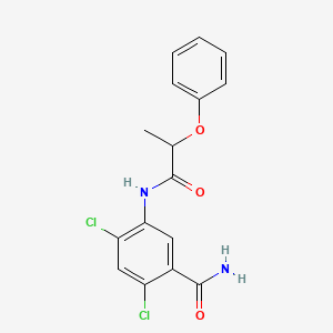 2,4-dichloro-5-[(2-phenoxypropanoyl)amino]benzamide