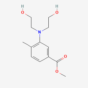 molecular formula C13H19NO4 B3873954 methyl 3-[bis(2-hydroxyethyl)amino]-4-methylbenzoate CAS No. 18595-32-9