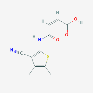 molecular formula C11H10N2O3S B387396 N-(3-Cyano-4,5-dimethyl-2-thienyl)maleamic acid 