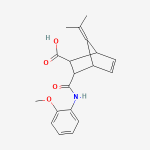 3-{[(2-methoxyphenyl)amino]carbonyl}-7-(1-methylethylidene)bicyclo[2.2.1]hept-5-ene-2-carboxylic acid