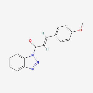 molecular formula C16H13N3O2 B3873962 1-[3-(4-methoxyphenyl)acryloyl]-1H-1,2,3-benzotriazole CAS No. 5636-43-1