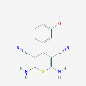 2,6-diamino-4-(3-methoxyphenyl)-4H-thiopyran-3,5-dicarbonitrile