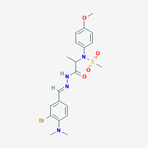 N-(2-{2-[3-bromo-4-(dimethylamino)benzylidene]hydrazino}-1-methyl-2-oxoethyl)-N-(4-methoxyphenyl)methanesulfonamide