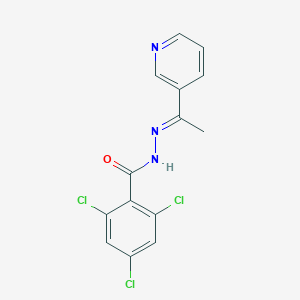 molecular formula C14H10Cl3N3O B3873980 2,4,6-trichloro-N'-[1-(3-pyridinyl)ethylidene]benzohydrazide 