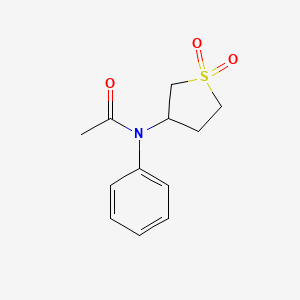 molecular formula C12H15NO3S B3873990 N-(1,1-dioxidotetrahydro-3-thienyl)-N-phenylacetamide 