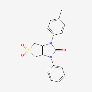 molecular formula C18H18N2O3S B3873995 1-(4-methylphenyl)-3-phenyltetrahydro-1H-thieno[3,4-d]imidazol-2(3H)-one 5,5-dioxide 