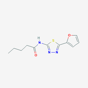 N-[5-(2-furyl)-1,3,4-thiadiazol-2-yl]pentanamide