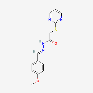 N'-(4-methoxybenzylidene)-2-(2-pyrimidinylthio)acetohydrazide