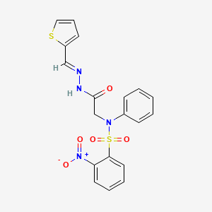 2-nitro-N-{2-oxo-2-[2-(2-thienylmethylene)hydrazino]ethyl}-N-phenylbenzenesulfonamide