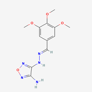 molecular formula C12H15N5O4 B3874065 3,4,5-trimethoxybenzaldehyde (4-amino-1,2,5-oxadiazol-3-yl)hydrazone 