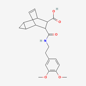 7-({[2-(3,4-dimethoxyphenyl)ethyl]amino}carbonyl)tricyclo[3.2.2.0~2,4~]non-8-ene-6-carboxylic acid